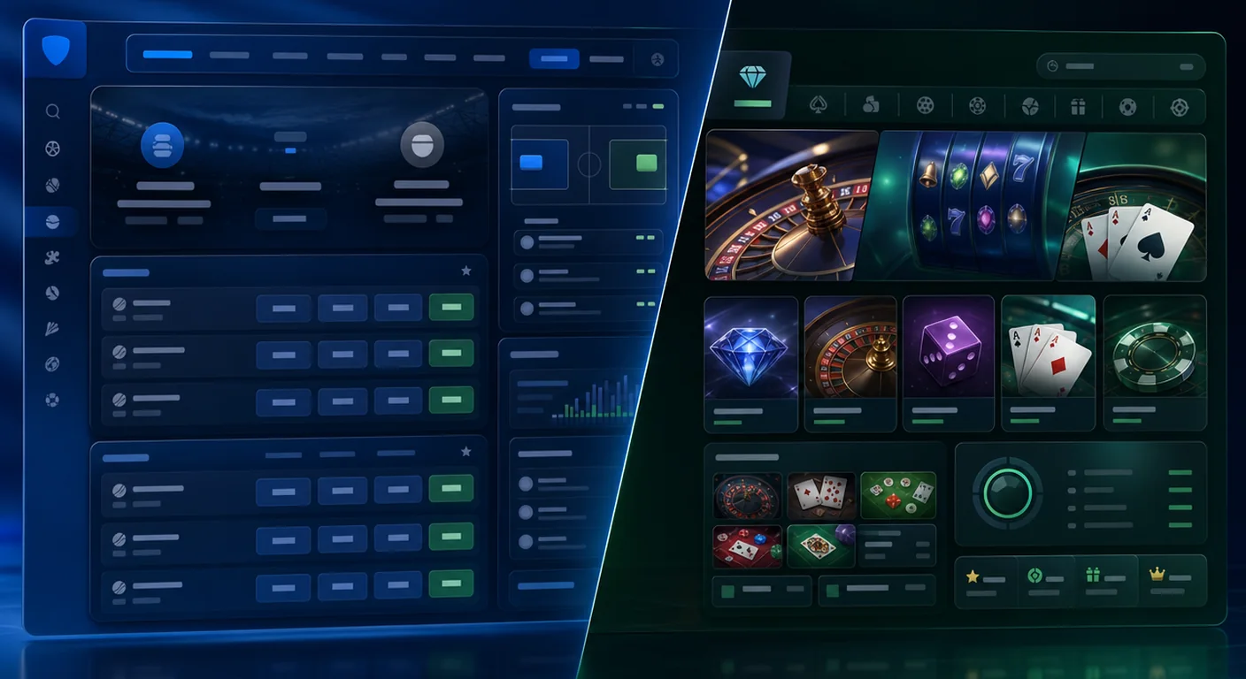 FanDuel sportsbook and online casino sections